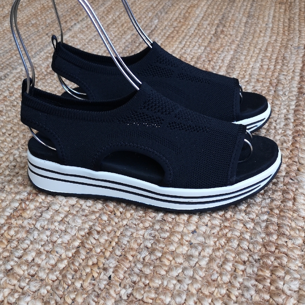 Remonte fabric slip-ons w 'platform' sole